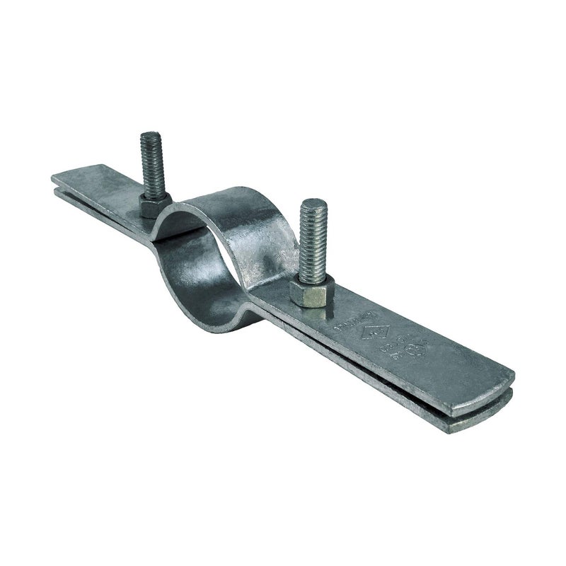 Highcraft DMST-H04 Riser Clamp Vertical Pipe Hanger for Copper, Iron, CPVC, PEX 4 in. Galvanized Steel, 4 - Image 1